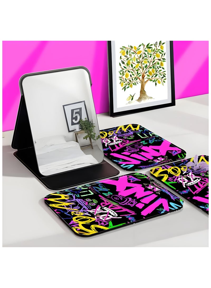 League of Legends Jinx Personalized Folding Dressing Mirror, Portable Mirror 17.5*13.5cm - Image 4