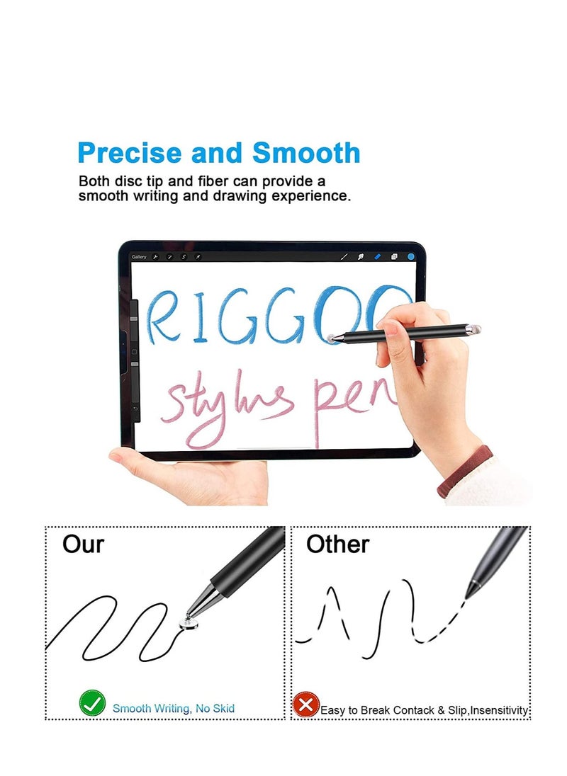 Facehub47 - Stylus Pen, Stylus Pens for Touch Screens High Sensitivity Capacitive iPad Pencil Compatible with iPad Tablet iPhone Android Smartphone Samsung Galaxy Note/Tab (2 Replaceable Disc Tips, Magnetic Cap) - Image 1