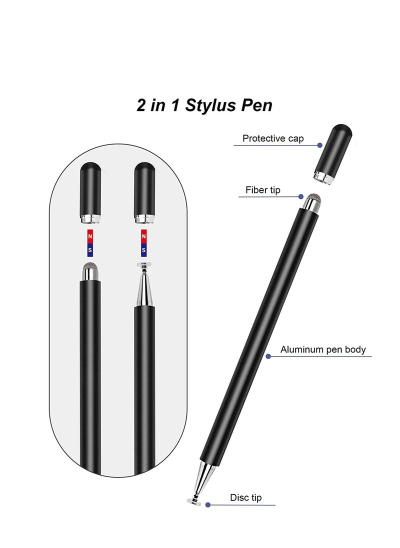 Facehub47 - Stylus Pen, Stylus Pens for Touch Screens High Sensitivity Capacitive iPad Pencil Compatible with iPad Tablet iPhone Android Smartphone Samsung Galaxy Note/Tab (2 Replaceable Disc Tips, Magnetic Cap) - Image 1