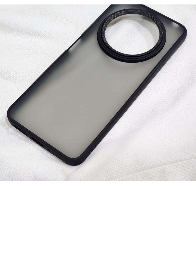 جراب مفحم بظهر شبه شفاف وازرار ملونة لهاتف شاومي 14 سي و بوكو سي 75 - اسود Xiaomi Redmi 14C / Poco C75 - Image 3