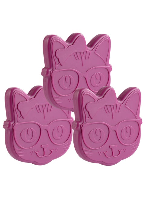 Kitty Reusable Hard Ice Pack Set of 3 Fits Easily Inside Kids Lunch Box Bento Insulated Cooler Bag Long Lasting Slim Space Saving Cool Freezer Packs Keep Food Cold For Hours Back to School