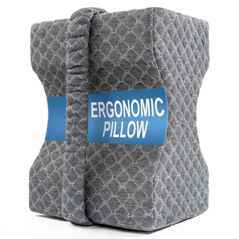 UJPFEO Knee Pillow for Side Sleepers, Leg Pillow for Sciatica, Back, HIPS, Knees, Joints Pain Relief,Pillows for Between Legs While Sleeping Spine Alignment Support & Relieves Pressure - Image 1
