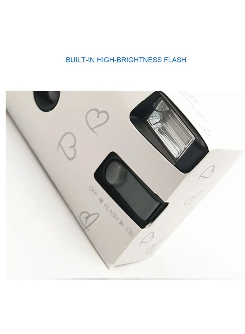 AROAQ Disposable Film Camera, Manual Fool Optical Camera With Flash, Lightweight And Portable One Time Disposable Film Camera For Children, Ideal For Gift, (White Color) - Image 4