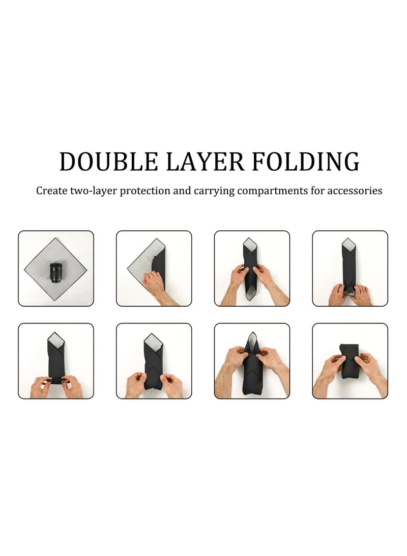 SYOSI Camera Protective Wrap, Lens protector, Magic Self-Adhesive Cloth for DSLR/Camera Lens/Phone/Accessories, 17.7''*17.7 - Image 1