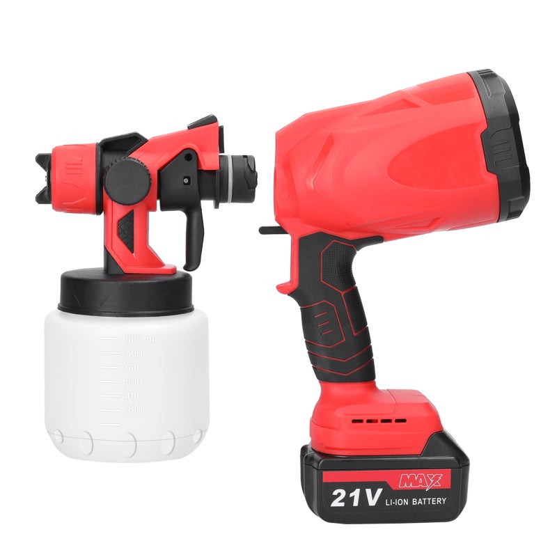 Electric Sprayer 800ml Large Capacity Handheld 21V Paint Sprayer - Low Noise High Rotation Speed Premium Motor for Home DIY - Image 3