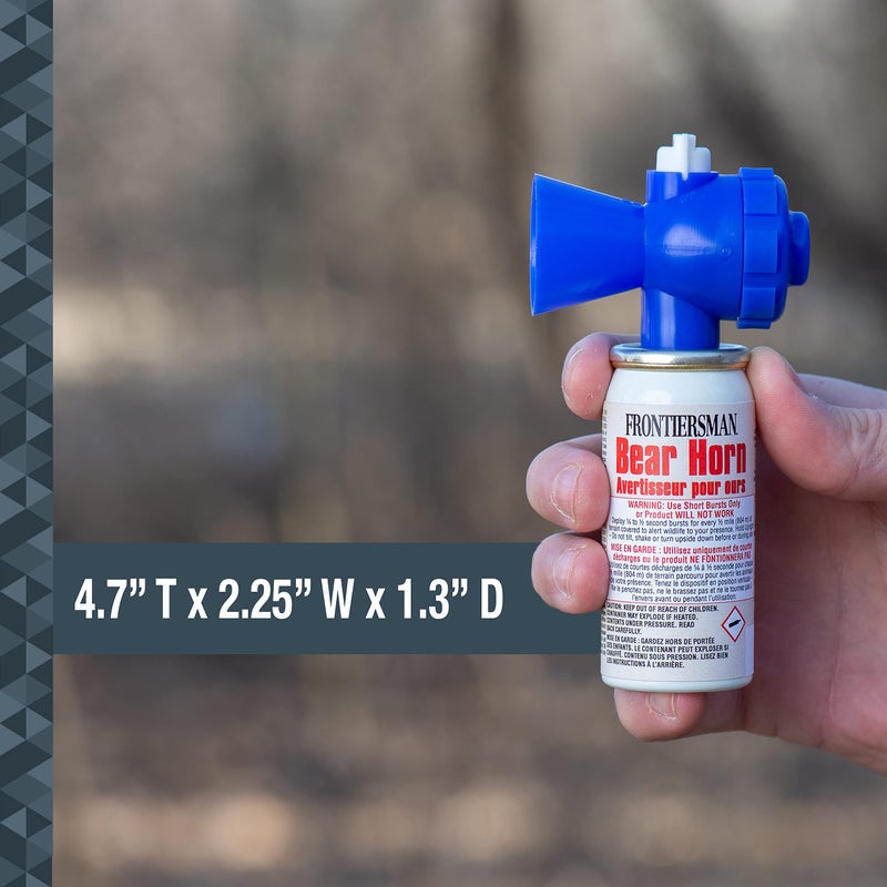 SABRE Frontiersman Bear Horn, Extremely Loud 115dB Sound Heard Up to ½ Mile (805 m) Away, 60 1/4-Second Bursts, Warn Bears & Give Them a Chance to Leave, On/Off Feature, Compact Size for Easy Carry - Image 3