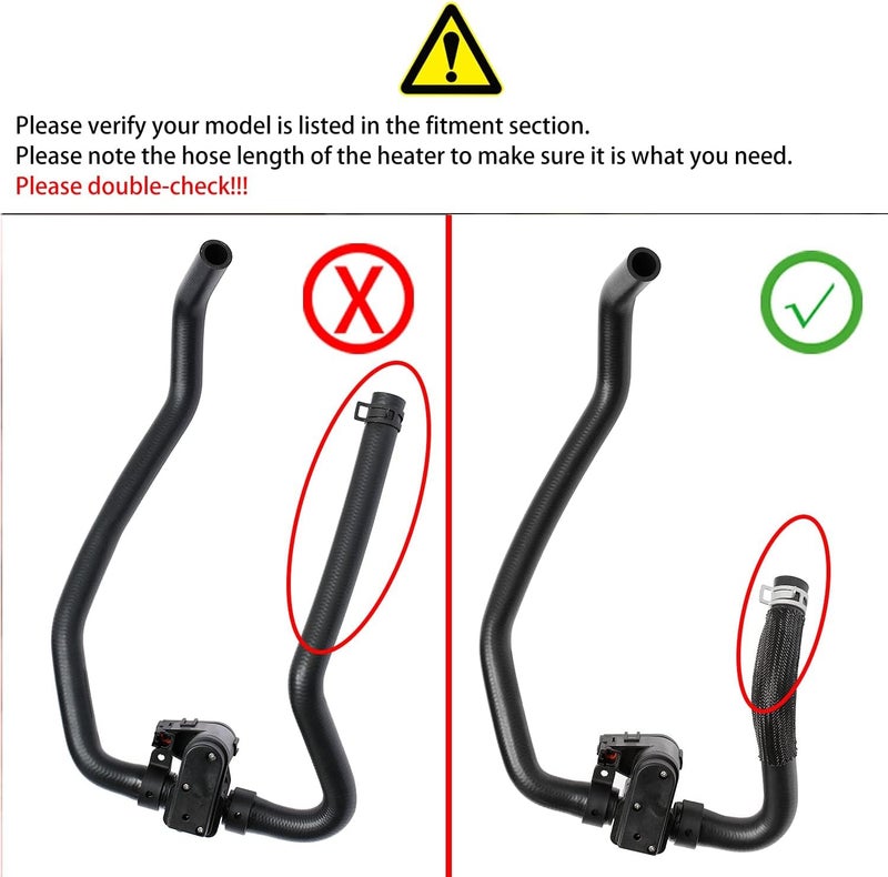 HQPASFY Heater Unit Inlet Hose Control Valve with Hose Clamp for Nissan Armada 2004-2015 - Image 4
