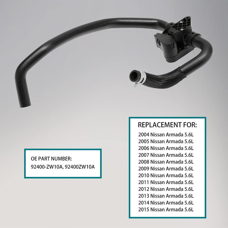 HQPASFY Heater Unit Inlet Hose Control Valve with Hose Clamp for Nissan Armada 2004-2015 - Image 2