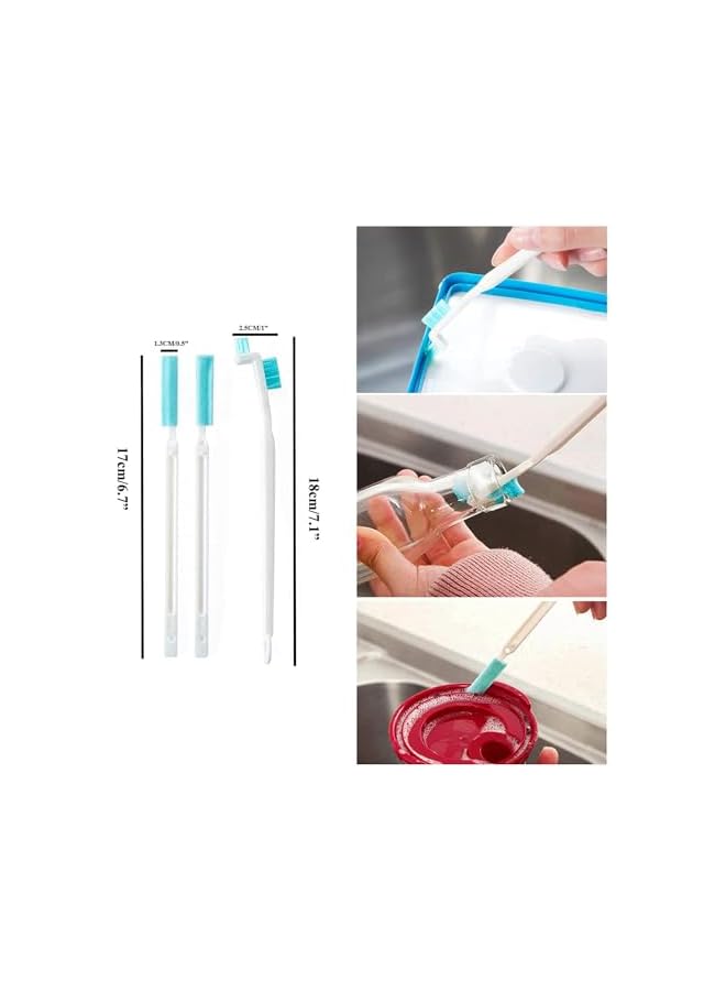 PROMASS 16Pcs Small Cleaning Brushes Set,Household Cleaning,Crevice Cleaning Tool Set for Window Tracks Groove Humidifier Car Bottle Toilet Keyboard,Detail Tiny Scrub Cleaner Brush for Small Space Gaps Corner - Image 2