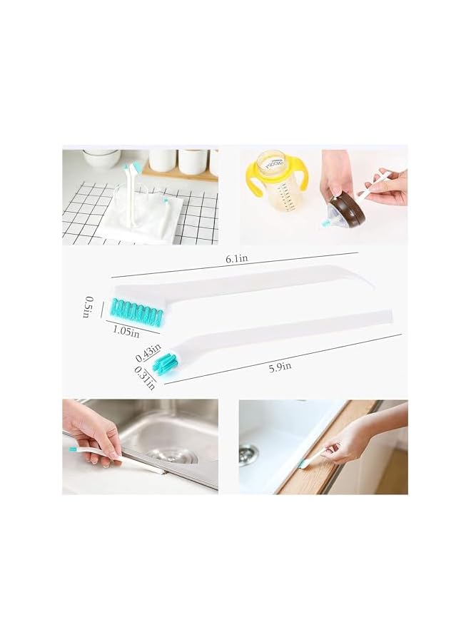 PROMASS 16Pcs Small Cleaning Brushes Set,Household Cleaning,Crevice Cleaning Tool Set for Window Tracks Groove Humidifier Car Bottle Toilet Keyboard,Detail Tiny Scrub Cleaner Brush for Small Space Gaps Corner - Image 3