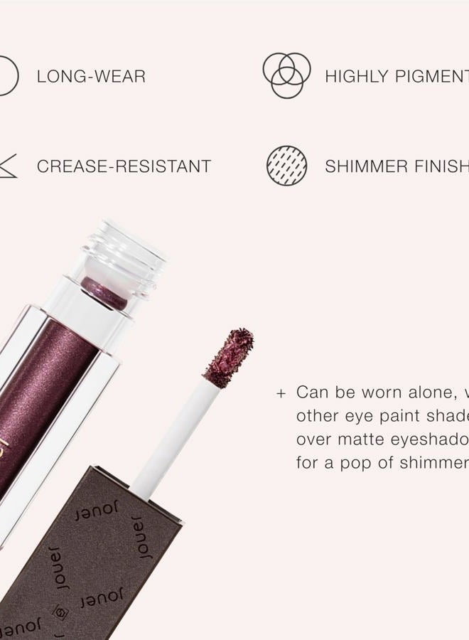 Jouer Paris Lights Eye Paints - Metallic Liquid Eyeshadow - Long Lasting & Crease-Proof Shimmer Cream Eyeshadow - Smooth Chrome Finish, Desir - Image 2