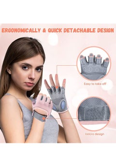SYOSI Gym Weight Lifting Workout Gloves for Women Padded Extra Grip Palm Protection Breathable for Exercise Weightlifting, Training, Fitness, Cycling, Hanging, Pull ups  - Image 4