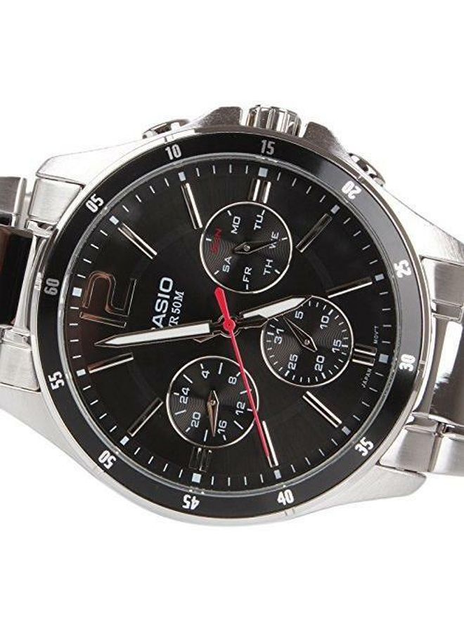 CASIO Men Enticer Analog Watch MTP1374D-1A - 44 mm - Silver - Image 5