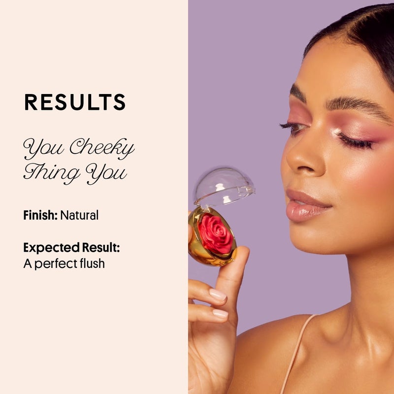 Winky Lux Cheeky Rose Cream Blush â€“ High Pigment, Weightless Color for Cheeks, Effortlessly Blendable Makeup with Vitamin E, Warm Toned Rose, Crown - Image 4