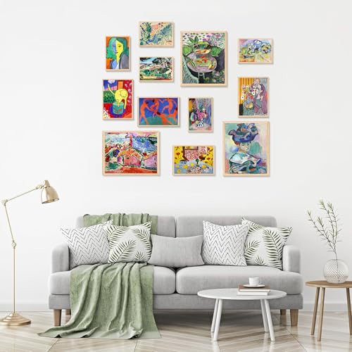 KBKBART Matisse Wall Art Prints Set of 12 Matisse Eclectic Wall Decor Colorful Abstract Painting Wall Decor Aesthetic Minimalist Vintage Gallery Canvas Paintings Eclectic Home Decor Unframed - Image 3
