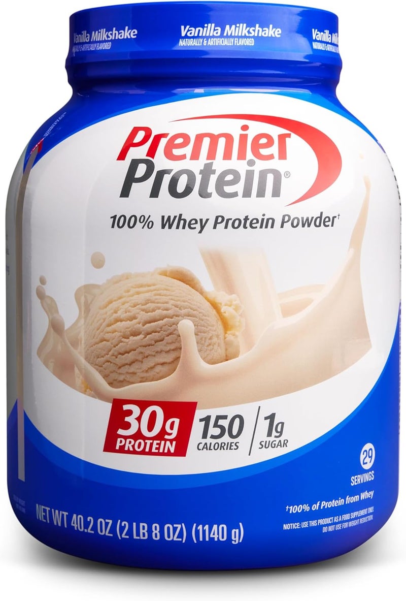 Premier Protein Protein Powder 30g Protein 1g Sugar No Soy Ingredients Gluten Free Vanilla Milkshake 29 Servings 402oz - Image 1
