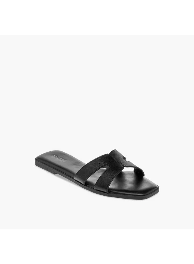 Celeste Women's Textured Cutout Detail Slip-On Sandals