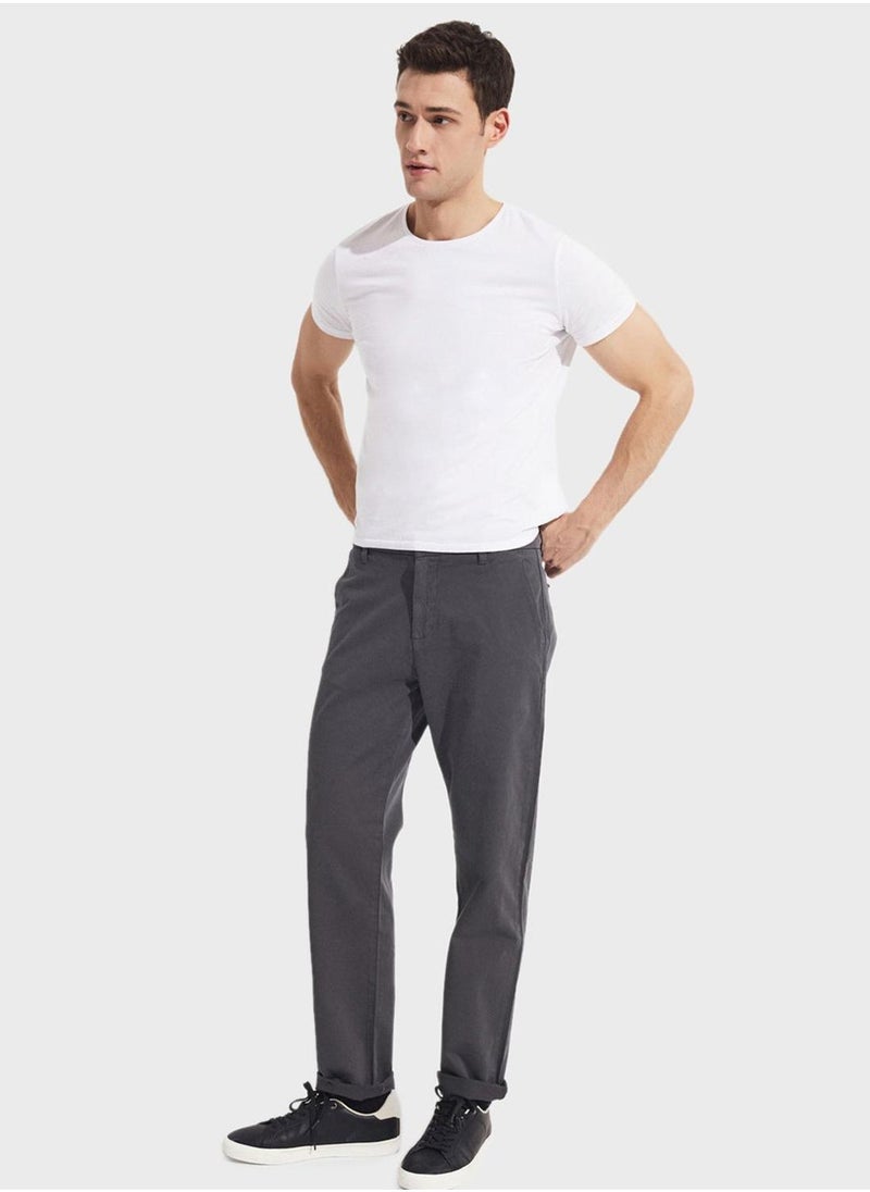 JUNE Essential Straight Fit Trousers - Image 5