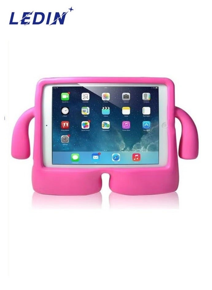 Kids Shock‑Proof EVA Case with Handle & Stand for iPad Air Air 2 9.7 Bright Durable Cover(Pink)