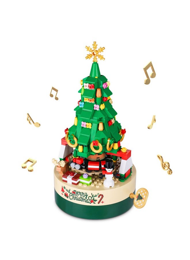 AOKESI AOKESI Christmas Tree Building Kits for Kids - DIY Building Block Music Box, Educational Learning Science Building for 8+ Year Old Kids Boys Girls; New 2021 (360 Pieces)  - Image 1
