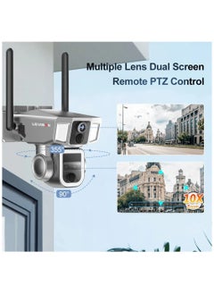 LS Vision LS VISION 12MP 6K 10X Zoom Dual Screen Solar Camera Outdoor 4G/WiFi 2 In 1 Three Lens Dual PIR Detection Auto Tracking CCTV Cam  - Image 3
