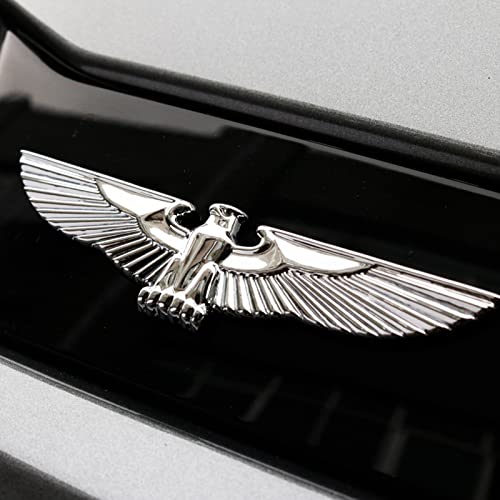 Fsforcar Eagle Auto Emblem, Eagle Wings Metal Sticker, Flying Eagle Zinc Alloy Decal Badge for Car, Truck, Motorcycle (Silver) - Image 2