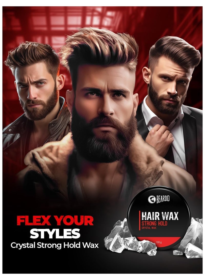 BEARDO Hair Wax Strong Hold Crystal Wax Natural, 100g - Image 4