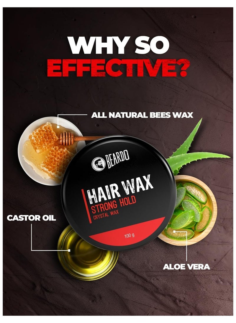 BEARDO Hair Wax Strong Hold Crystal Wax Natural, 100g - Image 5