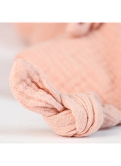 Generic Newborn Baby Double-layer Cotton Gauze Annuity Soothing Toy Entrance Sleeping Doll Elephant Gauze Square-Color:Pink Rabbit-Specifications:OPP Packaging  - Image 5