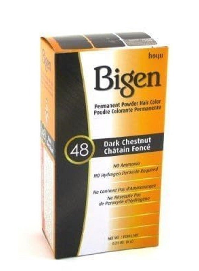 Bigen Powder Hair Color #48 Dark Chestnut 6gm