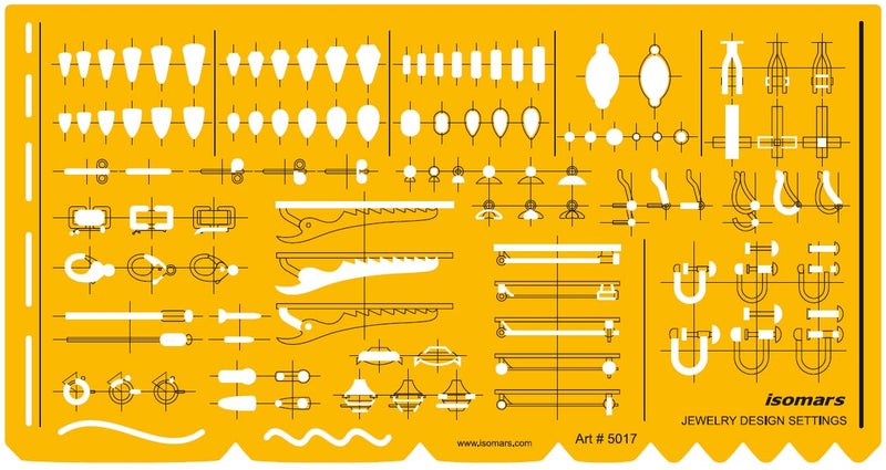 Isomars Isomars Jewelry Art Craft Design Drawing Drafting Template Stencil - Image 1