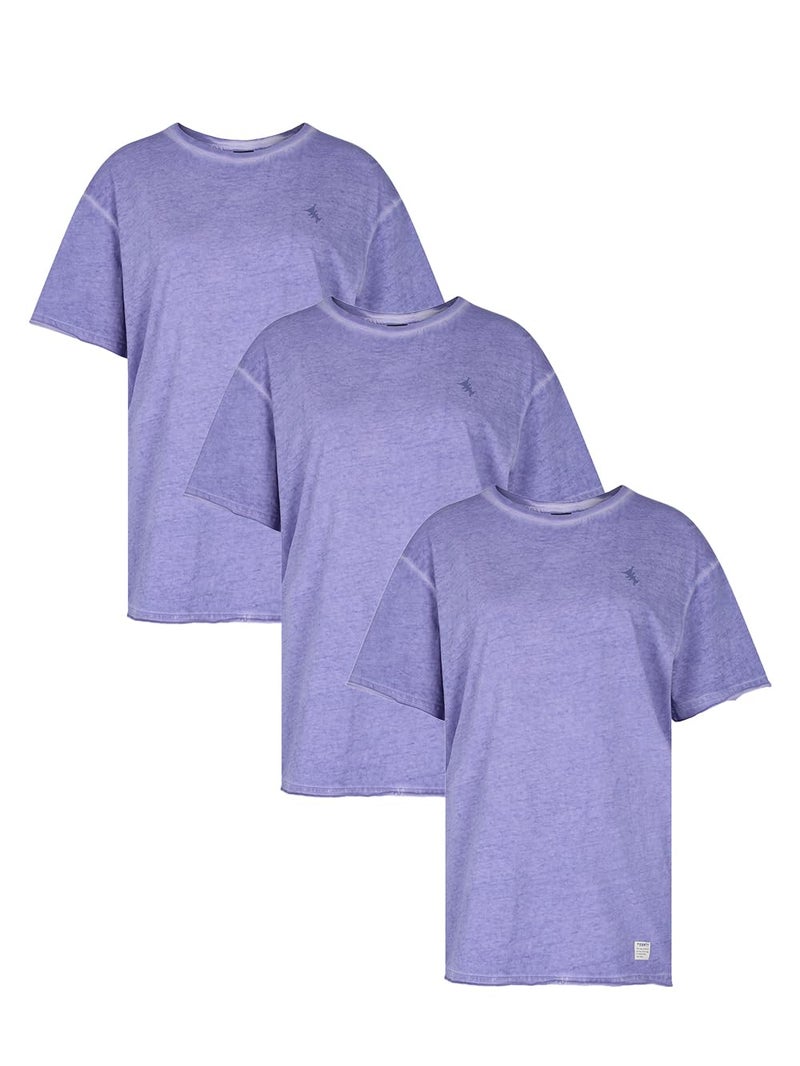 Termit Women's 3-Pack T-Shirts – Oversized Fit, Soft Cotton Fabric, Bold Print, Comfortable & Stylish - Image 1