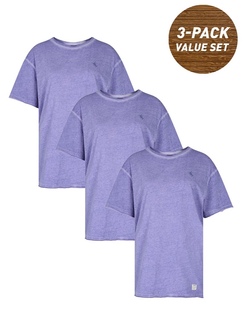 Termit Women's 3-Pack T-Shirts – Oversized Fit, Soft Cotton Fabric, Bold Print, Comfortable & Stylish - Image 2