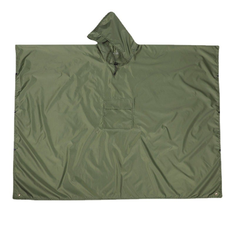 Three-In-One Cape Raincoat Outdoor Hiking Multifunctional Pu Polyester Taffeta Mountaineering Camping Hooded Poncho - Image 5