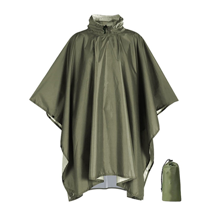 Three-In-One Cape Raincoat Outdoor Hiking Multifunctional Pu Polyester Taffeta Mountaineering Camping Hooded Poncho - Image 1