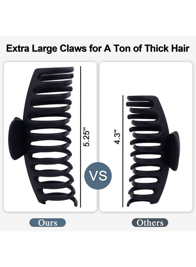 BIG BOX 4 pc Extra Large Claw Clips Hair Clips for Thick Hair and Long Hair, 4 Pack Xl Jumbo Claw clips, Oversized Matte Non-slip Hair Clips for Women, Big Strong Hold Jaw Clip (Neutral) - Image 2