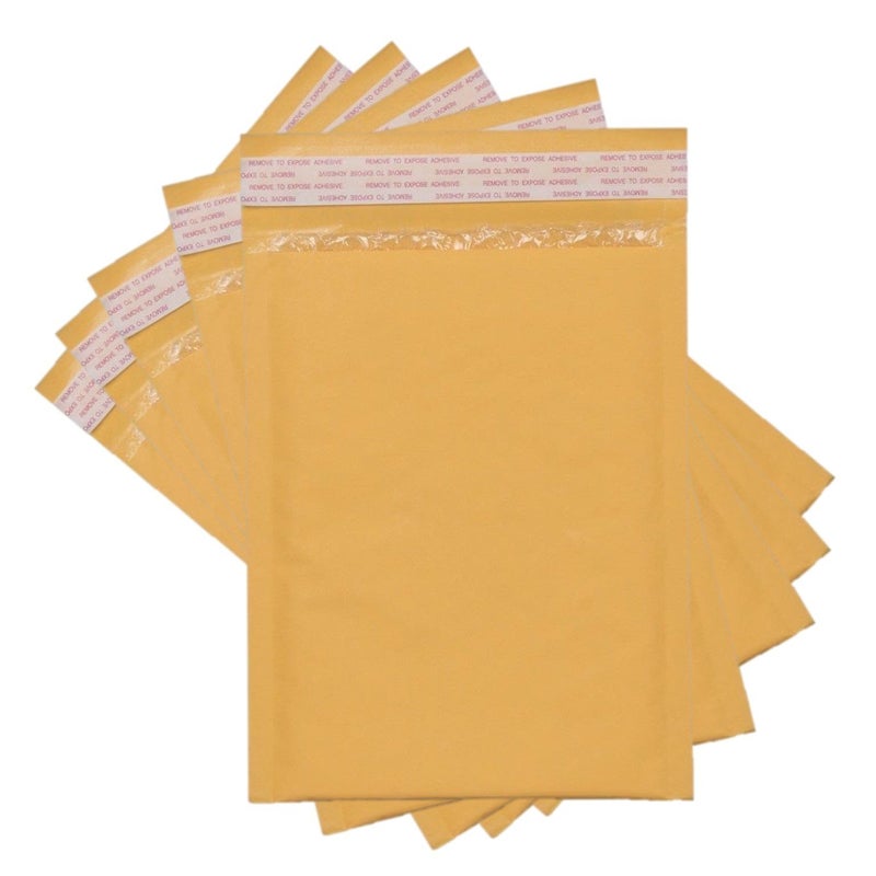 SALES4LESS #5 Kraft Bubble Mailers 10.5x16 Inches Shipping Padded Envelopes Self Seal Waterproof Cushioned Mailer 10 Pack, Gold (KBMVR_10.5X16-10) - Image 1