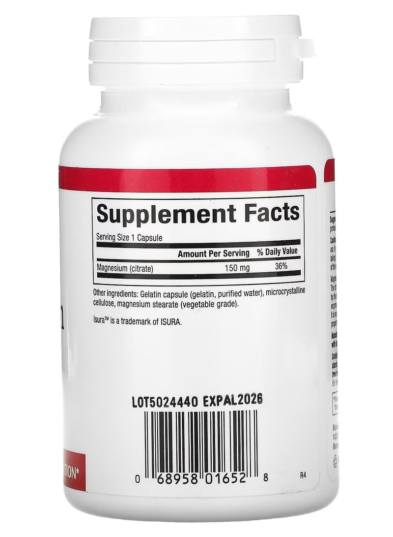 natural Factors Magnesium Citrate150 mg 90 Capsules - Image 2