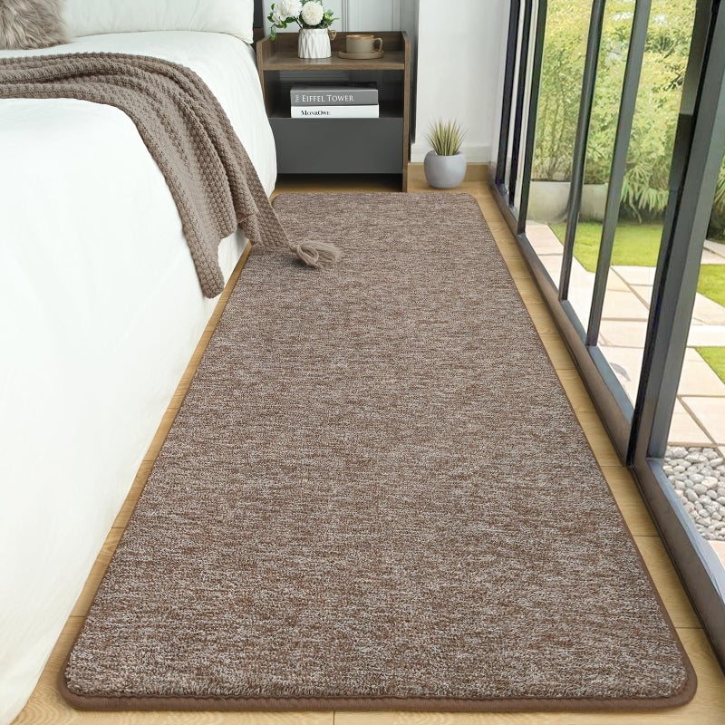 AROGAN Washable 2x6 Runner Rug for Hallway, Long Runner Rugs wtih Soft Memory Foam for Bedroom, Non Slip Backing Carpet Runners for Hallways, Kitchen, Bathroom, Entryway Home Decor, Matte Brown - Image 3