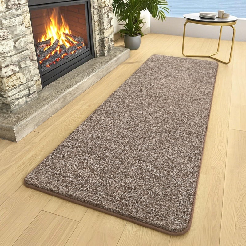 AROGAN Washable 2x6 Runner Rug for Hallway, Long Runner Rugs wtih Soft Memory Foam for Bedroom, Non Slip Backing Carpet Runners for Hallways, Kitchen, Bathroom, Entryway Home Decor, Matte Brown - Image 2