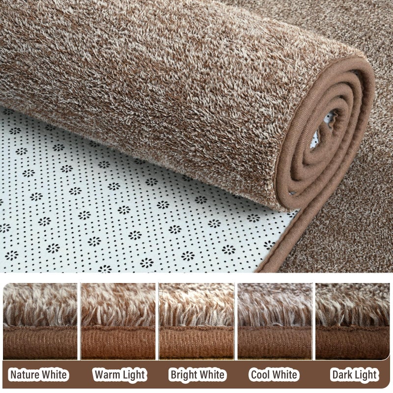 AROGAN Washable 2x6 Runner Rug for Hallway, Long Runner Rugs wtih Soft Memory Foam for Bedroom, Non Slip Backing Carpet Runners for Hallways, Kitchen, Bathroom, Entryway Home Decor, Matte Brown - Image 4