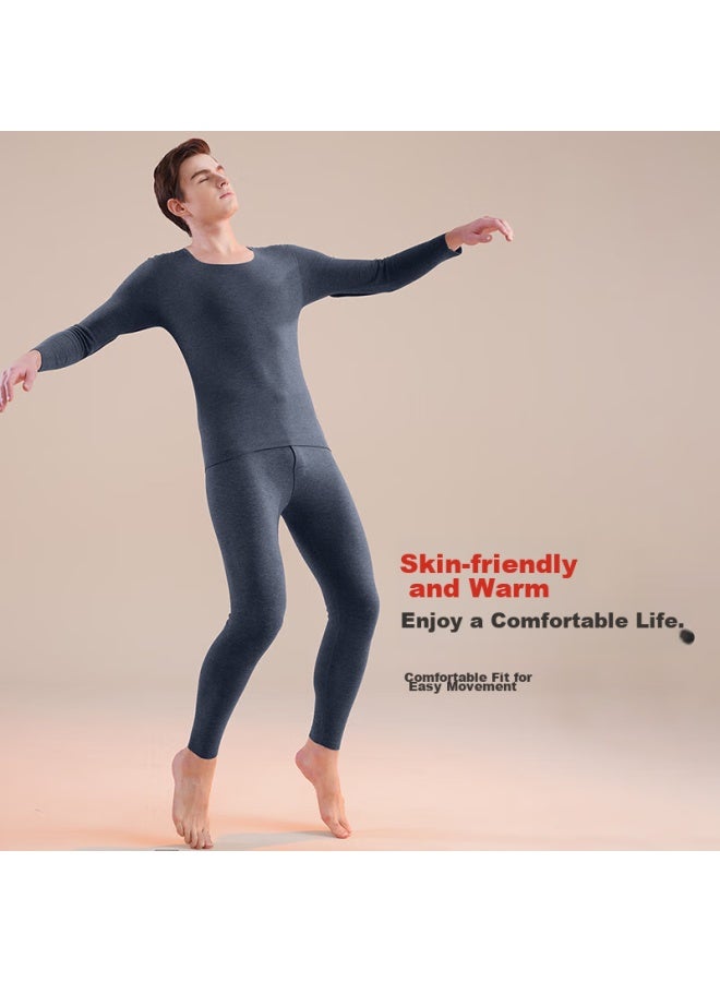 MIIOW Miiow Men's Thermal Underwear, Autumn Undershirt And Pants, Men's Warm Set, Cuttable Double-sided Fleece, Wool Thermal Top And Bottom  - Image 3