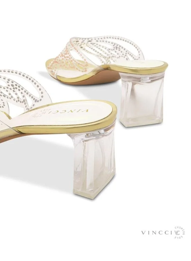 Vincci GOLD Multi Strap High Heel Sandals for Women | Best Price UAE