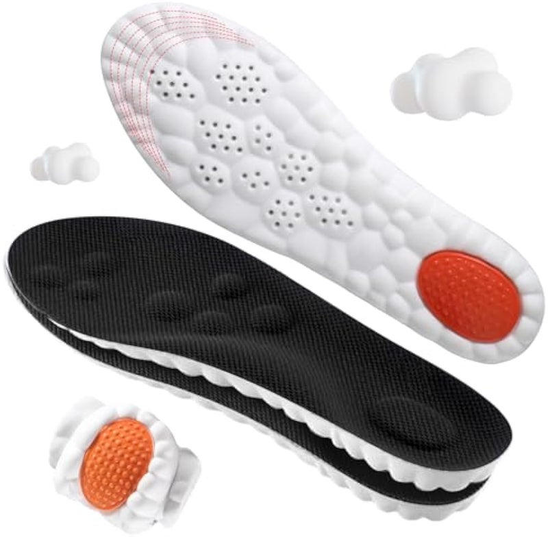 LAMAY 4D Cloud Insoles for Men Women,, Arch Support Insoles, Memory Foam Insoles, Shock Absorption and Cushioning Sports Shoe Insoles for Foot & Joint Support - Image 1