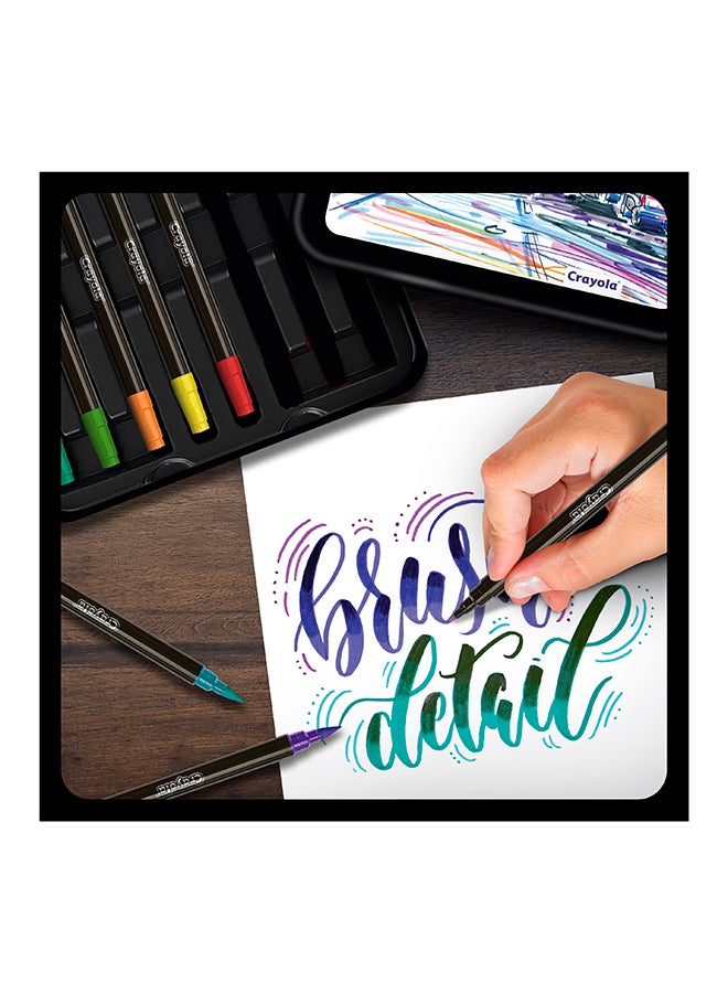 Crayola ماركرز مزدوجة الطرف بتوقيع الفرشاة والتفاصيل، 16 قطعة - Image 3