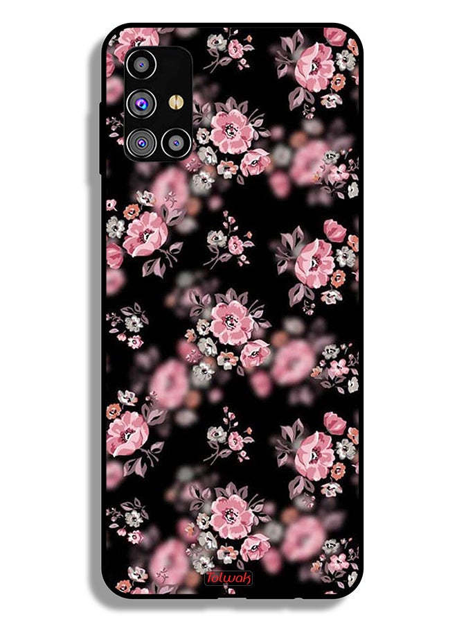 Tolwak Samsung Galaxy M31s Protective Case Cover Portrait Flowers Pattern - Image 2