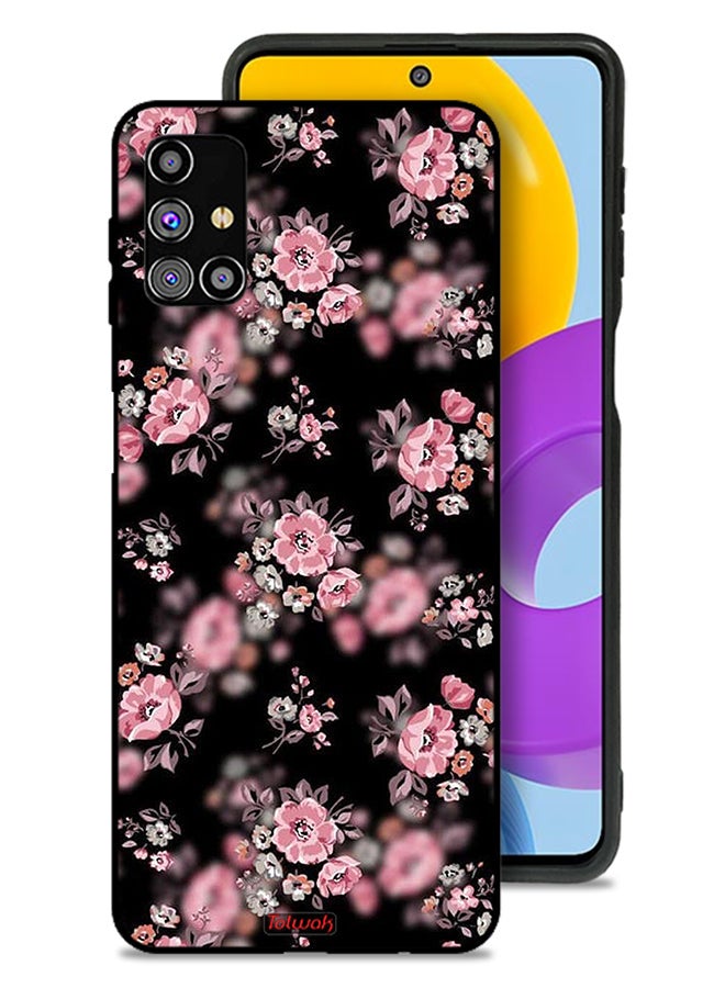 Tolwak Samsung Galaxy M31s Protective Case Cover Portrait Flowers Pattern - Image 1