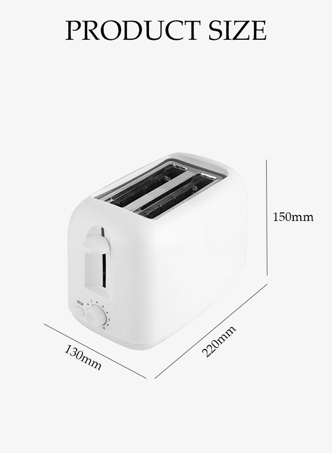 DUNISO Toaster, Breakfast Machine, 220V, Double Sided Heating, 6 Toasting Settings, Defrost, Reheat And Cancel Functions, Wide Slots, Dual Independent Toasting Settings, Removable Crumb Tray, Stainless Steel, White  - Image 2