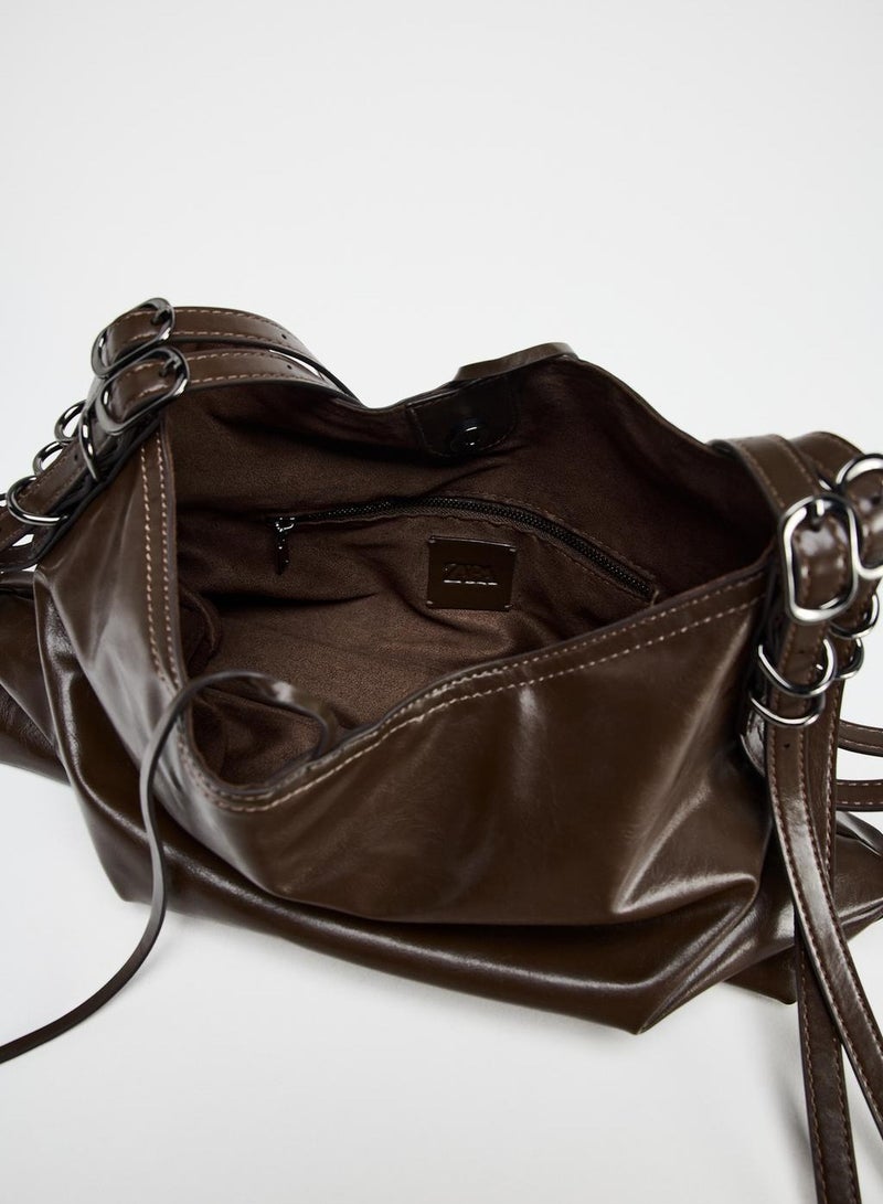 Zara Tote bag buckle bucket bag - Image 4