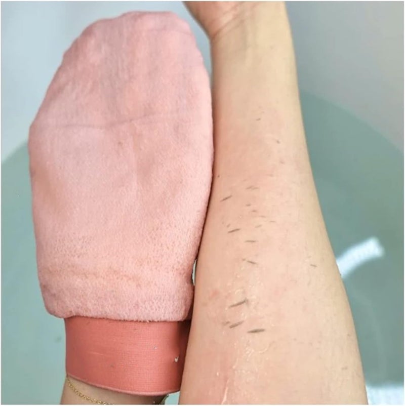 Exfoliating Glove Dead Skin Remover for Smooth Glowing Skin Pink Body Scrubber Mitt for Deep Exfoliation Shower Bath Essential Easy to Use for All Skin Types Pack of 2 - Image 4